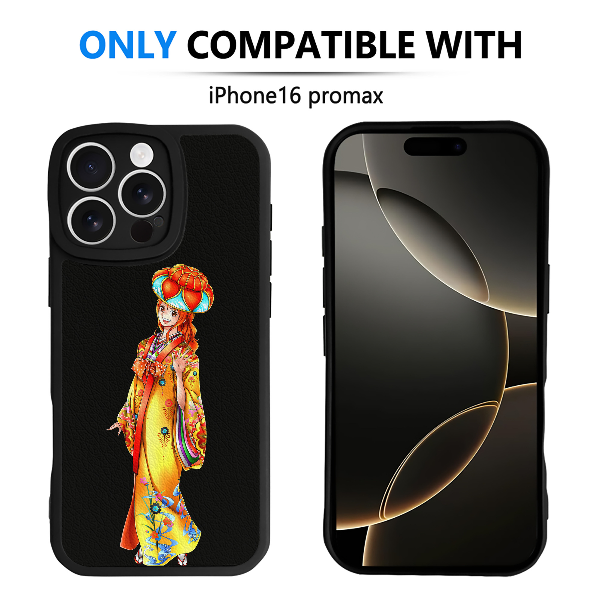 （画像用） ワンピース ナミ ONE PIECE Nami 【iPhone 16シリーズ対応】シリコンスマホケース（レザー調） 材質：シリコン
